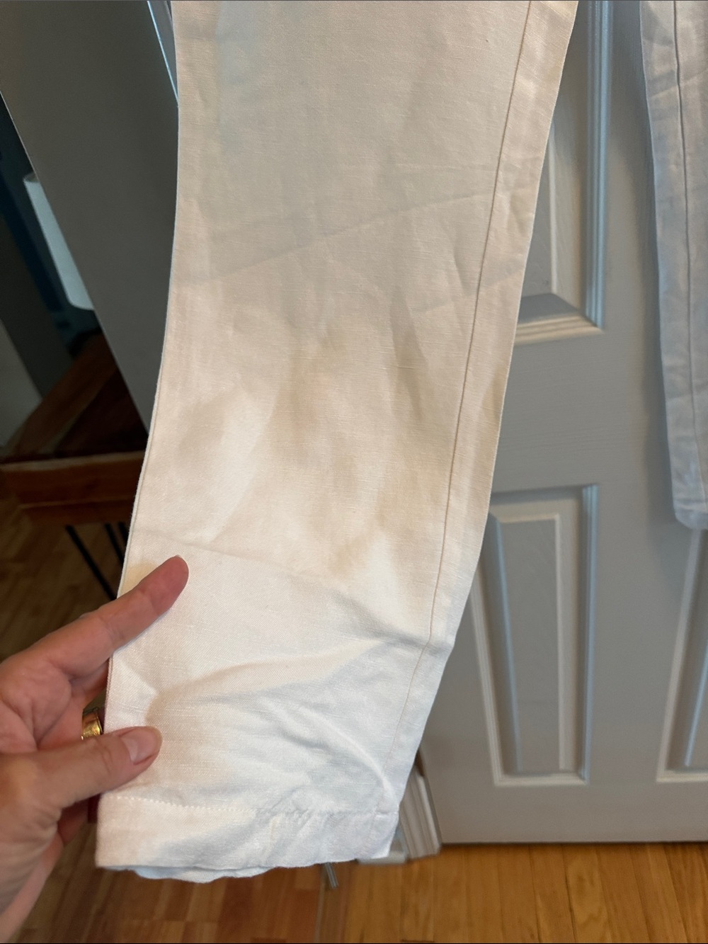 White Drawstring Sweatpants - Picture 3 of 5